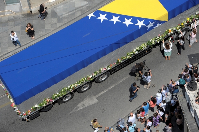 Cumhurbaşkanı Erdoğan Srebrenitsa kurbanları için düzenlenen törene katıldı